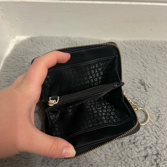 KATE ♠️ SPADE BLACK LEATHER SM WALLET - Picture 7 of 8